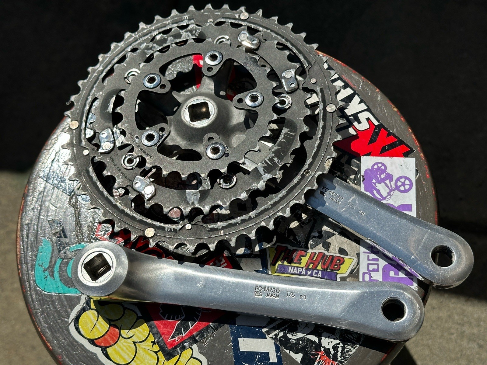Shimano FC-M730 Vintage Mountain Bike Triple Cranks 175 Crankset Deore XT w/BB