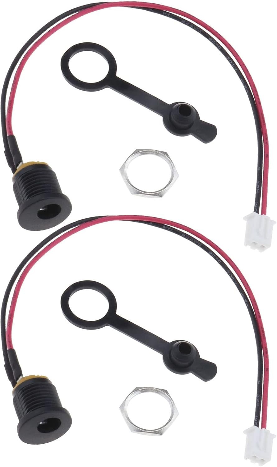 2Pcs Electric Bike Charging Port Replacement E-Bike Scooter Charging Dc Port Com