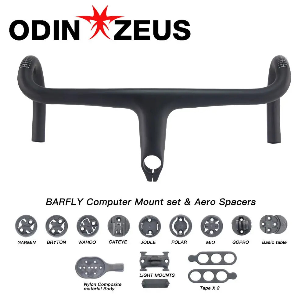 Carbon Fiber Road Alpinist Bike Integrated Handlebar Drop 400/420/440mm Length