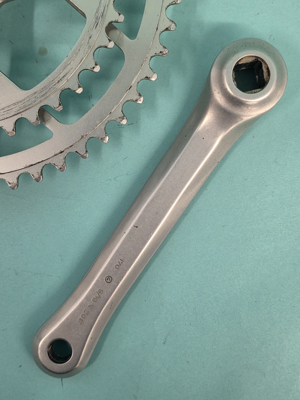 Campagnolo Victory Triomphe Double Crankset 170MM 52/40T Tooth Silver Good Cond