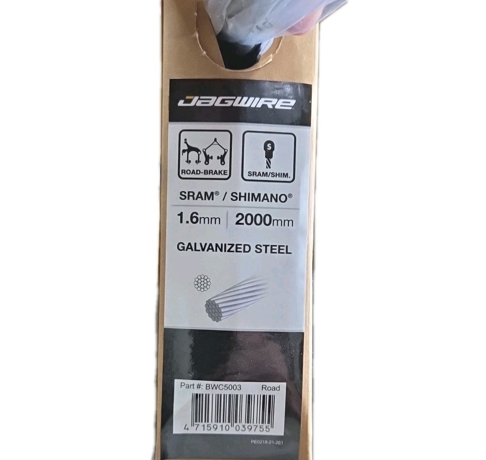 Jagwire Brake Cable Basics 1.6x2000mm Galvanized SRAM/ Road Box of 100