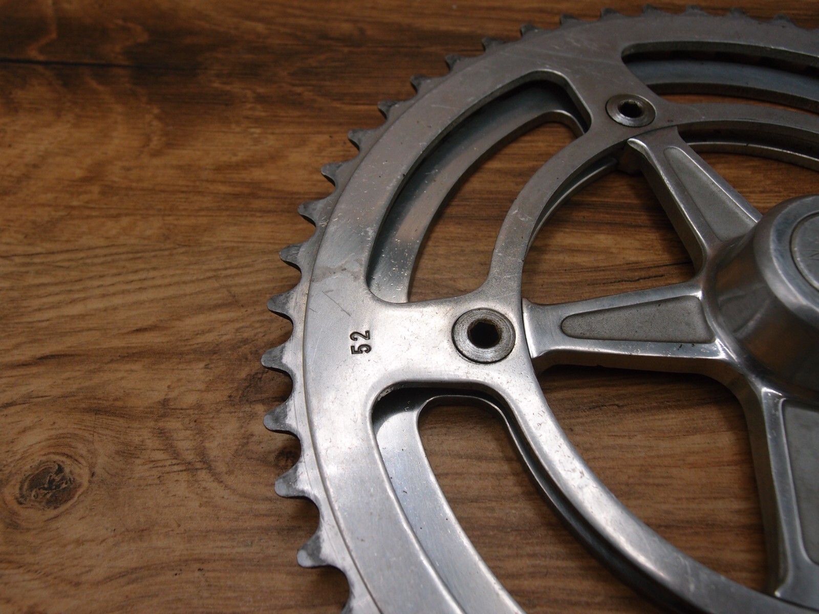 1970s NERVAR double crankset for road bike made in France 52/47 T 170 mm