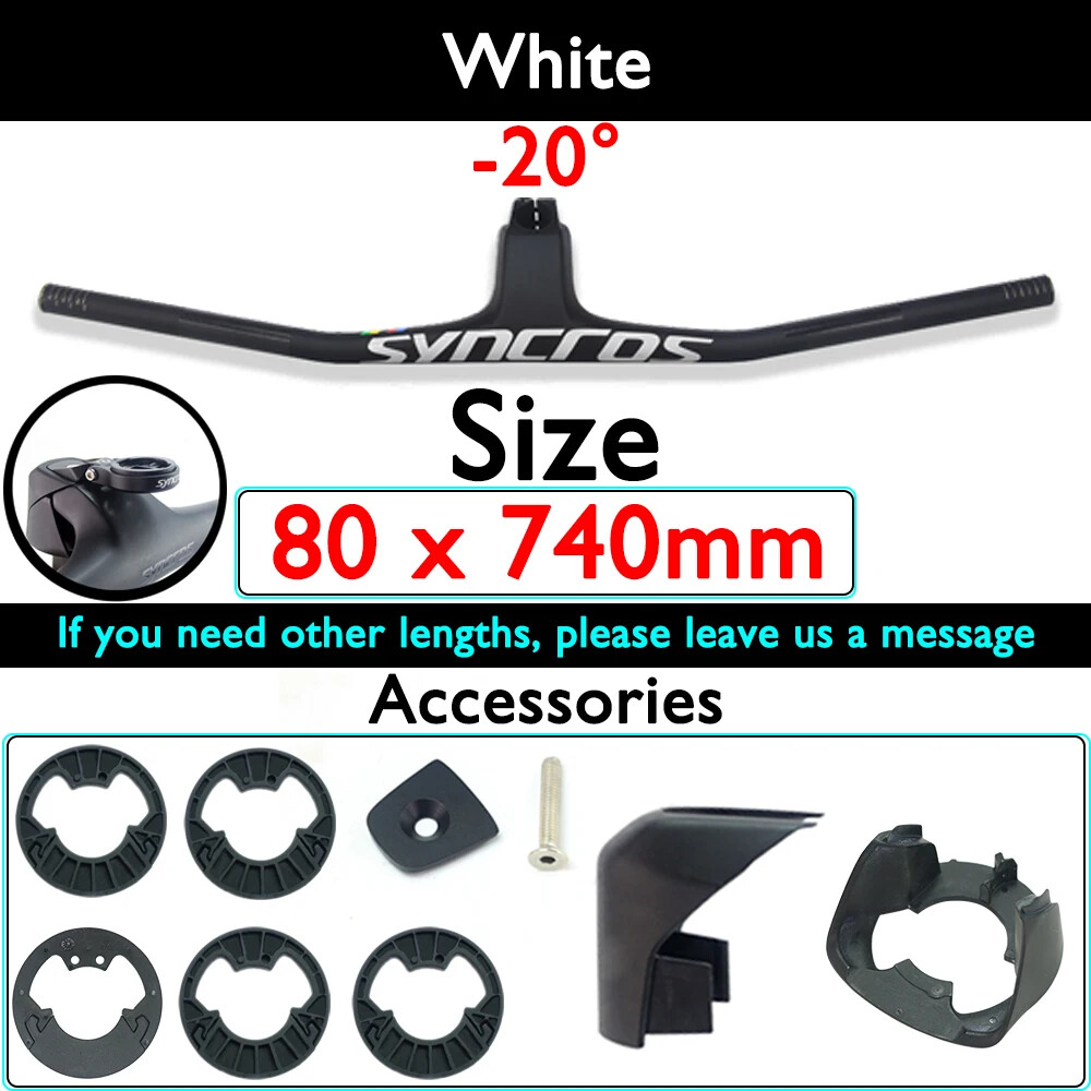Integrated Handlebar with Stem Full Carbon Fiber MTB Accessorie -20 Degree 740mm