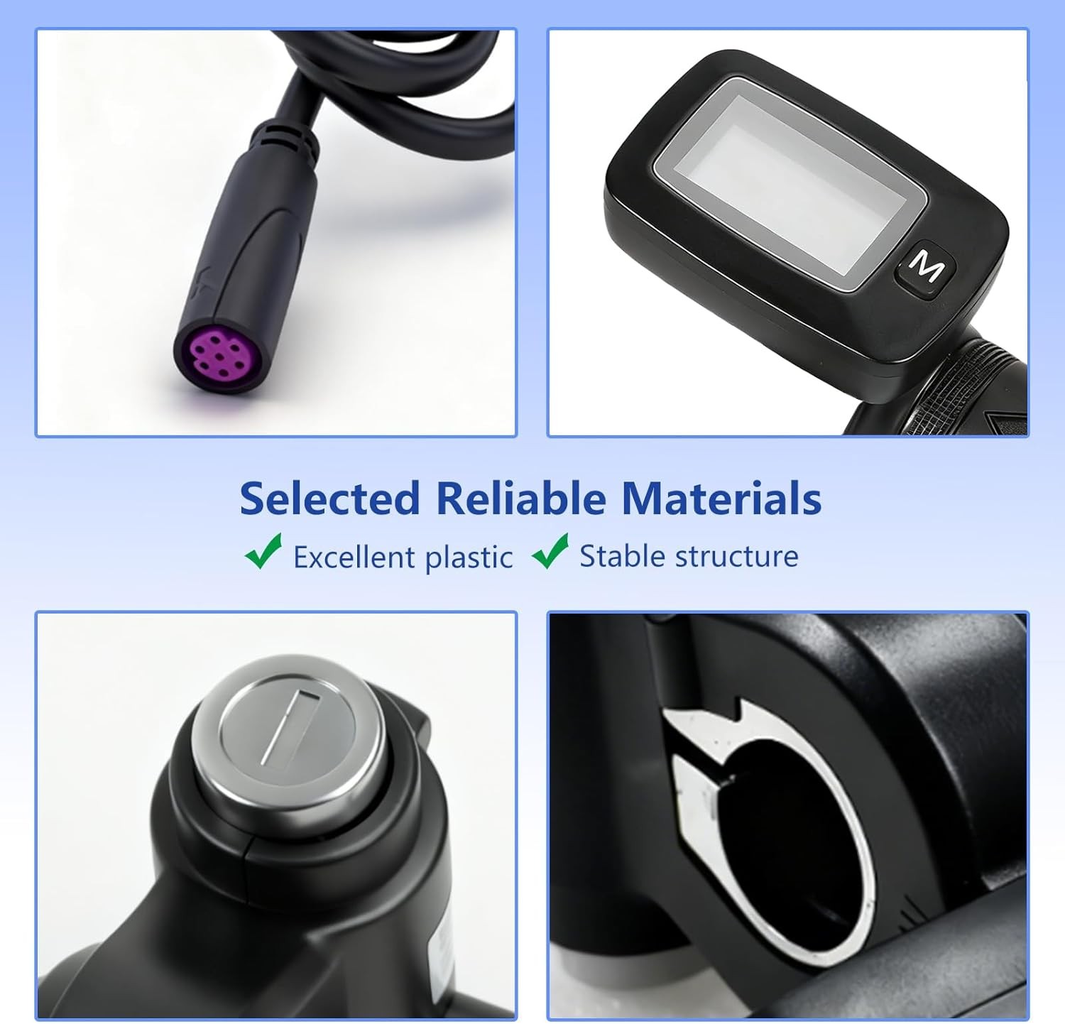 Throttle for Tuttio Soleil 01 Electric Dirt Bike, 48V LCD Display with M Key