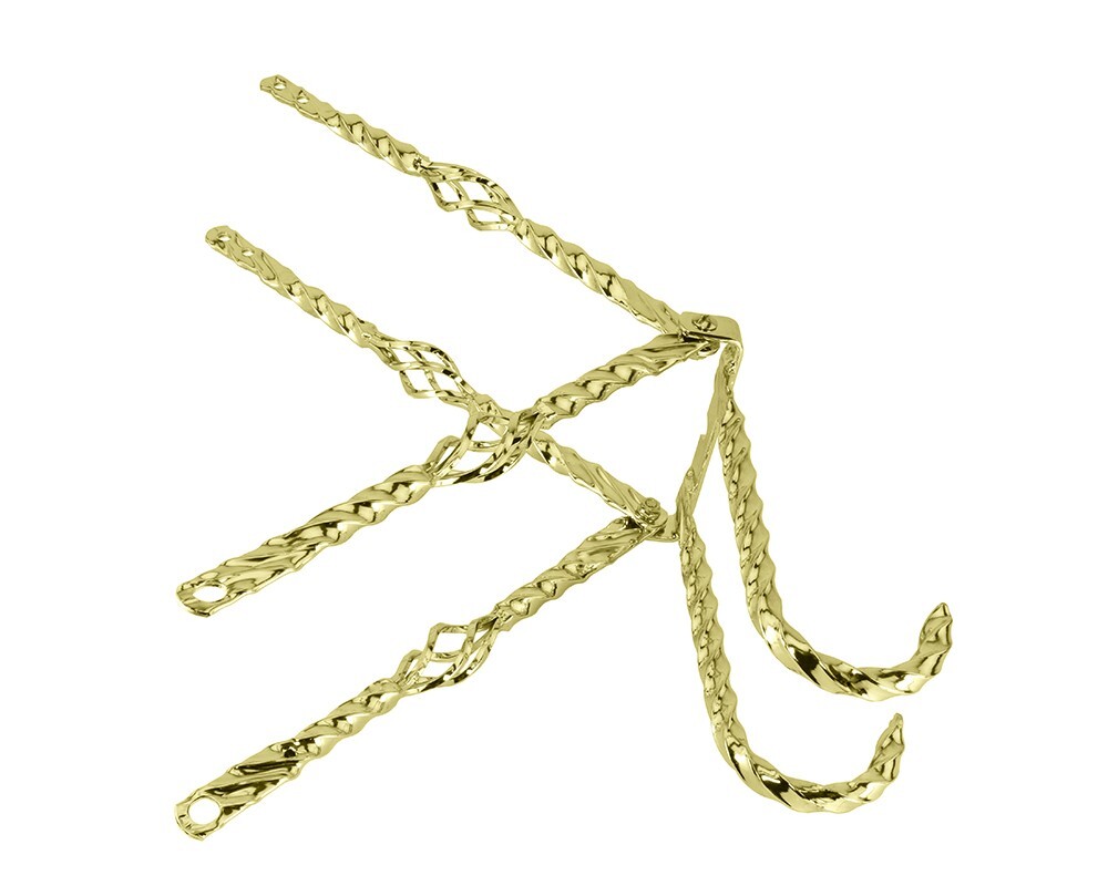 F&R ORIGINAL LOWRIDER 20″ Continental Kit Square Twisted Steel Bird-Cage Gold