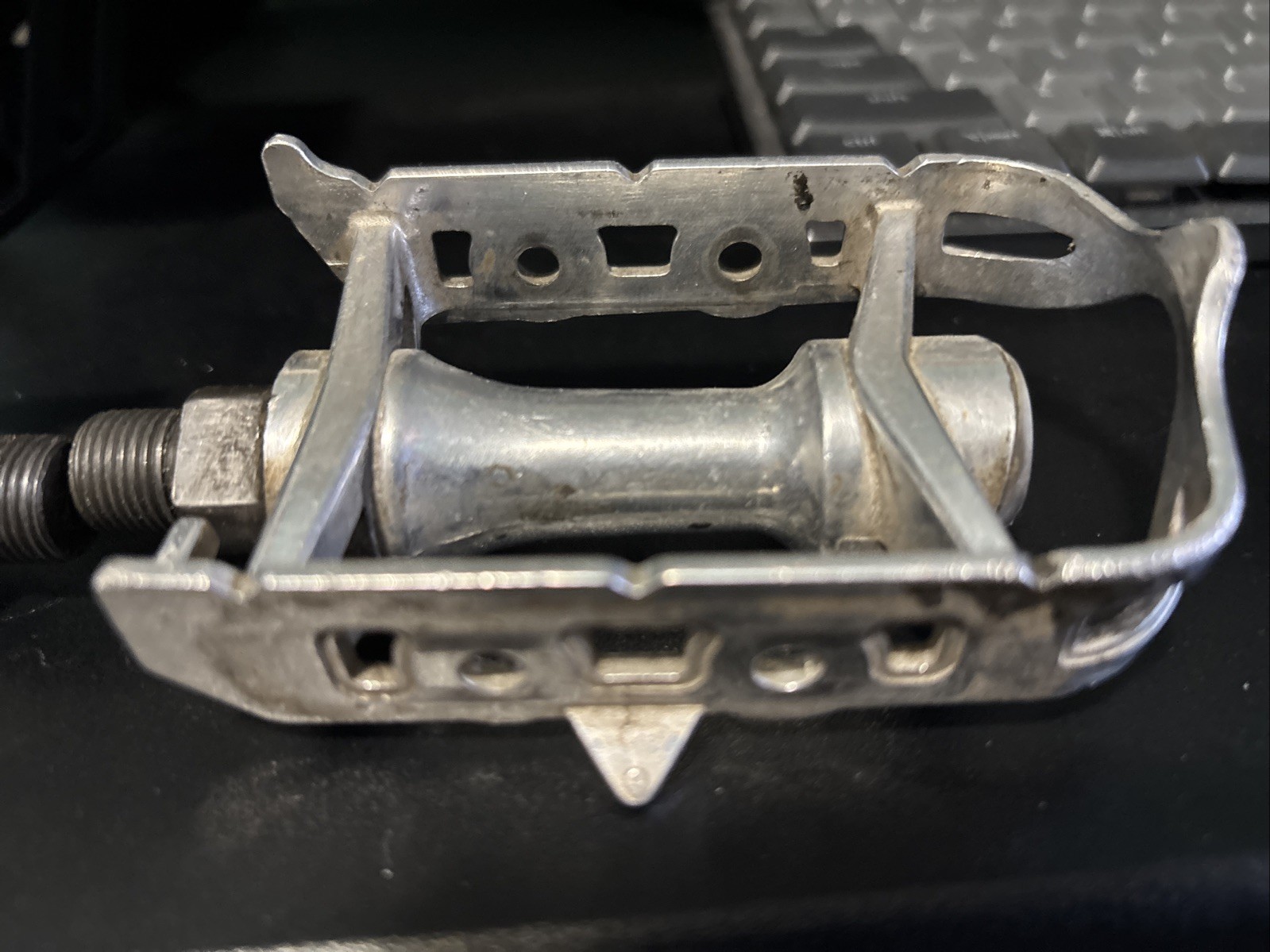 Vintage HTI A19 Road Bike Platform Pedals Bike 9/16″ Silver Aluminum