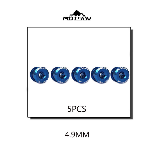 MOTSUV 5Pcs Bicycle Chainring Screw Chainwheel Bolts 7075 T6 Aluminum Alloy CNC