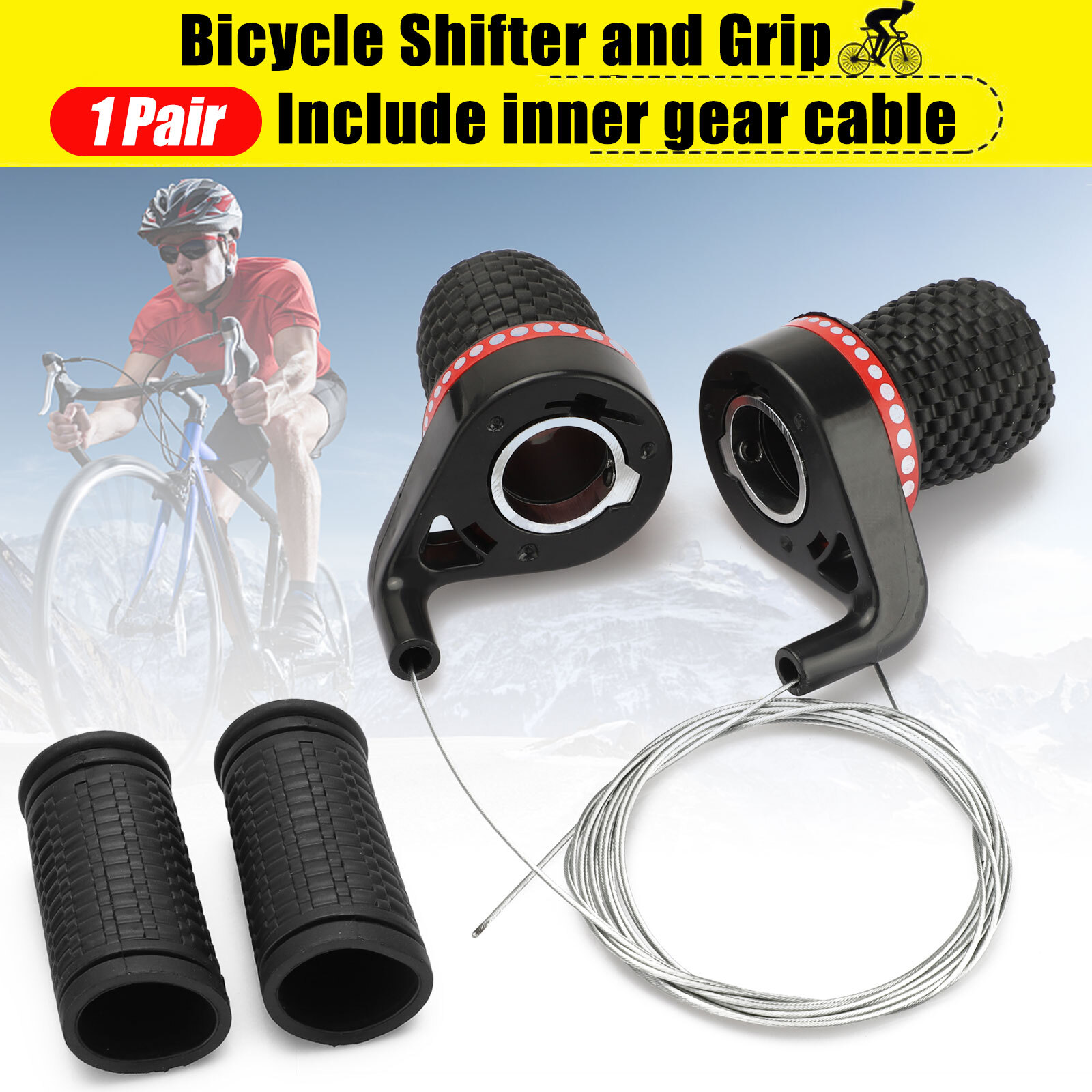 2Pcs 3×7 MTB Bike 21 Speed Shifter Mountain Road Bicycle Brake Shift Levers Set