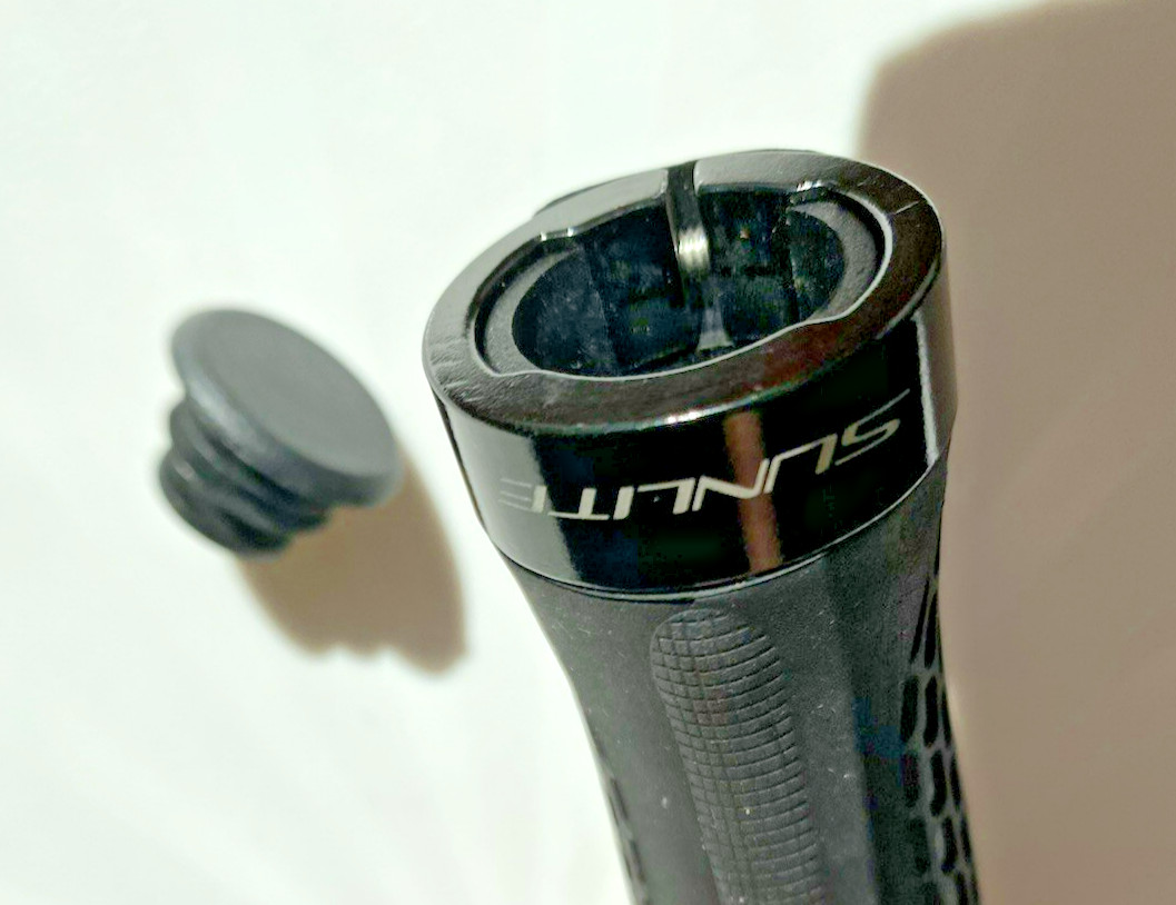 Pack of 2 Ergonomic Bike Grip Handles, Black With End Caps, Durable & Quality.