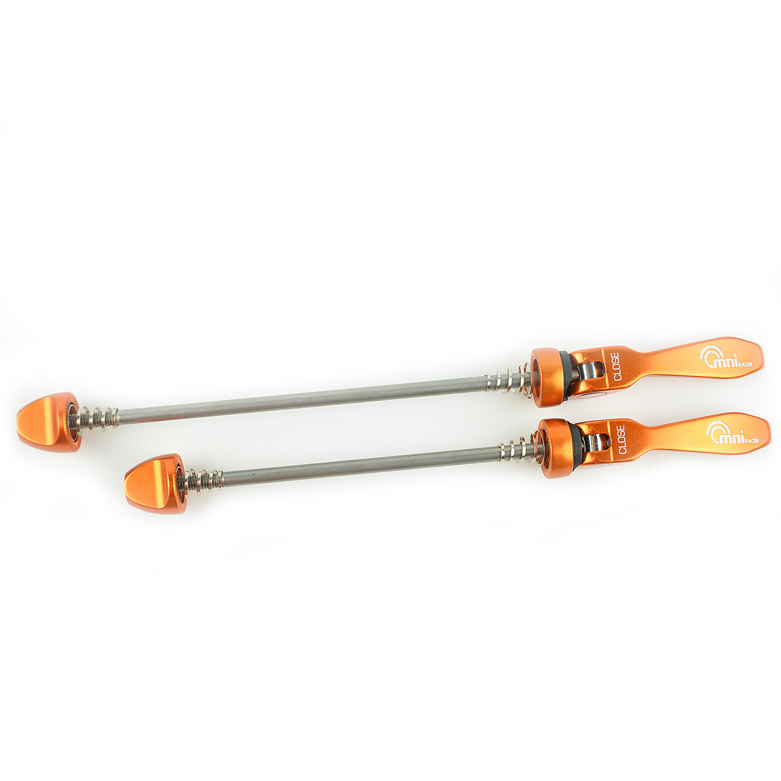 OMNI Racer Quick Release Road Mountain Bicycle Wheel Skewers Stainless: ORANGE