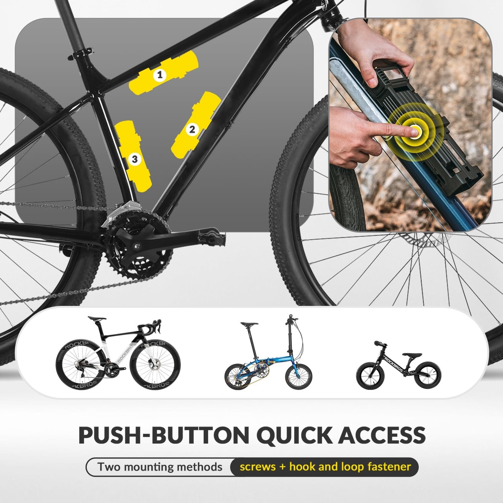 ROCKBROS Folding Bike Lock 3.3 lbs Key Lock Anti-Theft Alloy Steel | Heavy-Du…