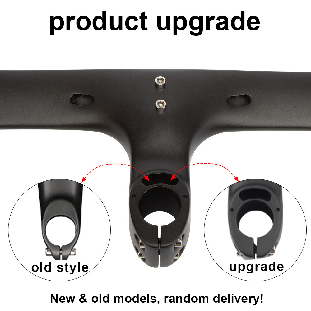 400/420/440mm Carbon Integrated Handlebar Stem Internal Routing Drop Bar Road