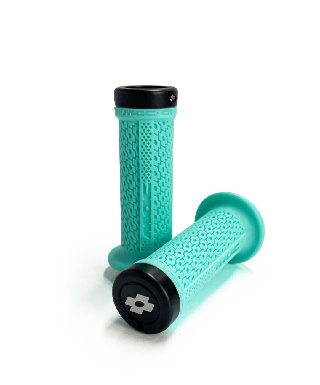 MAC BMX G1 MINI BLACK LOCK ON 100MM TEAL GRIPS