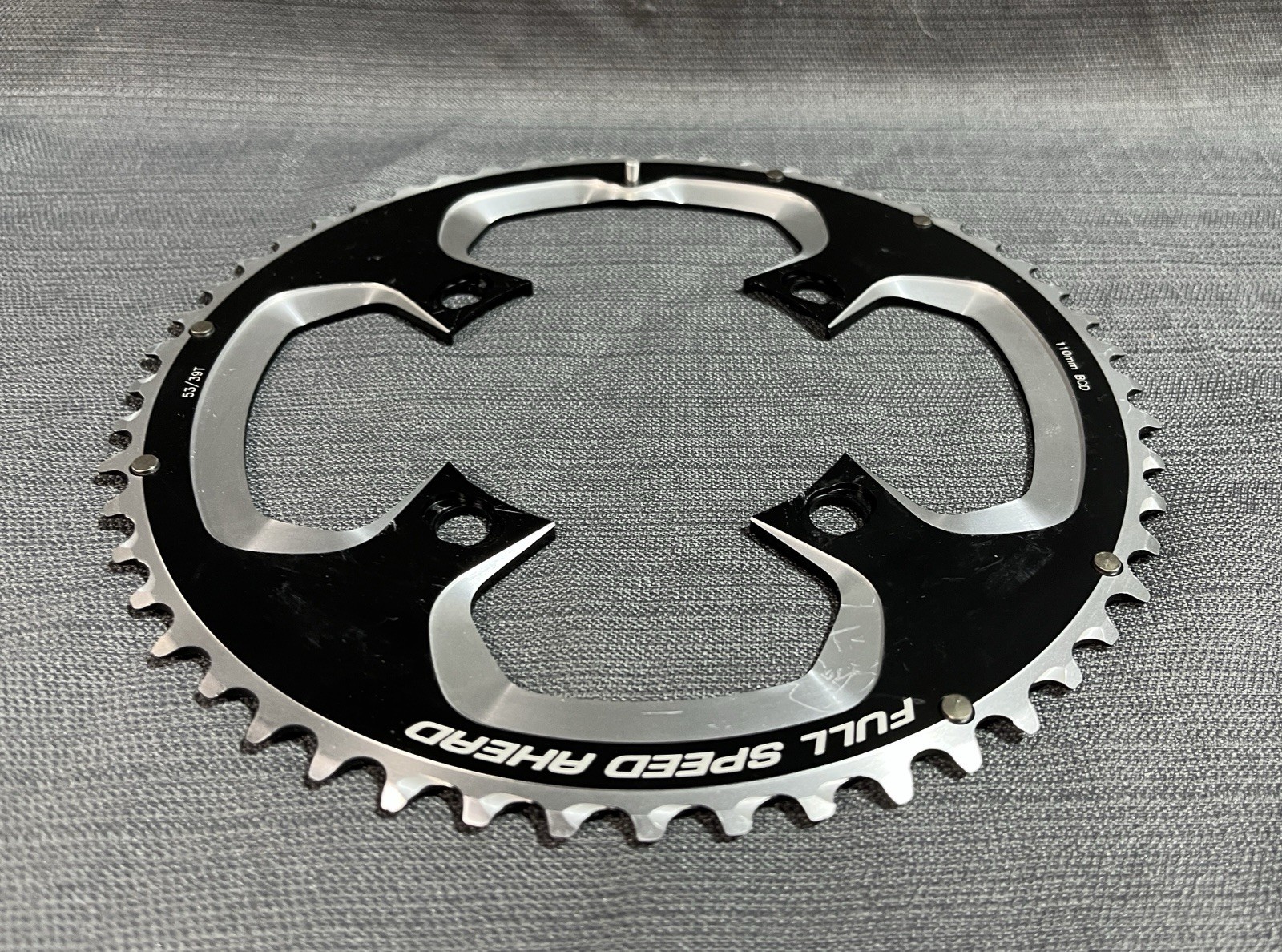 NOS FSA 53/39T 110mm ABS 4-Bolt Road Chainring Set K-Force SL-K 10/11s Bolts/Cap