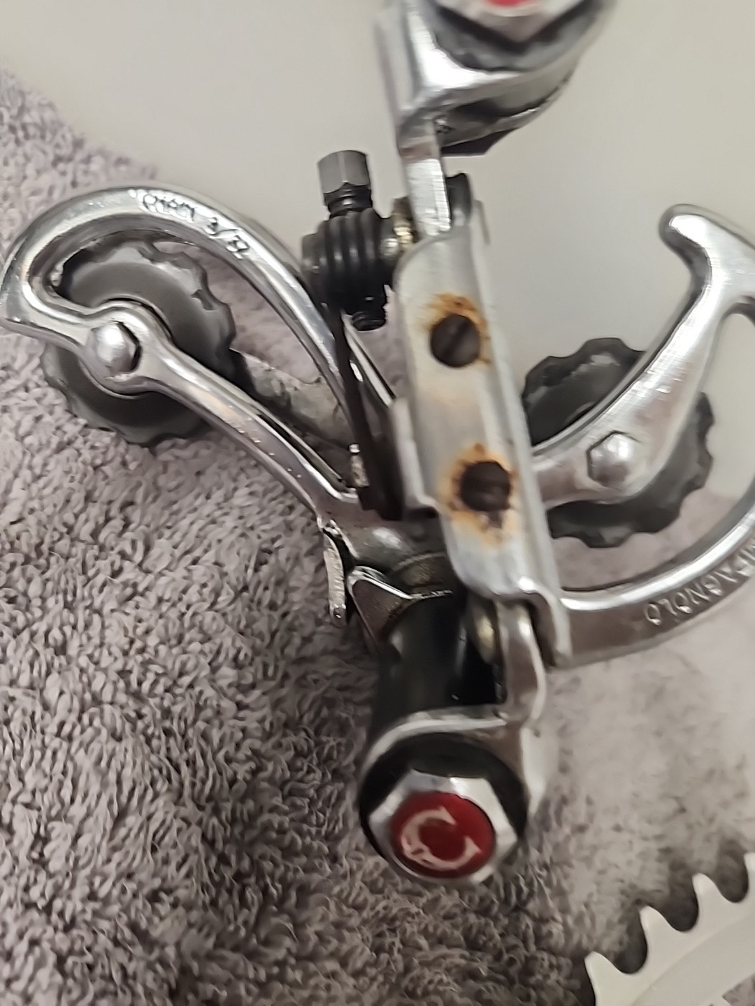 Vintage Rare Campagnolo Gran Sport Crank 3-Arm Steel, Derailleurs And Shifters.