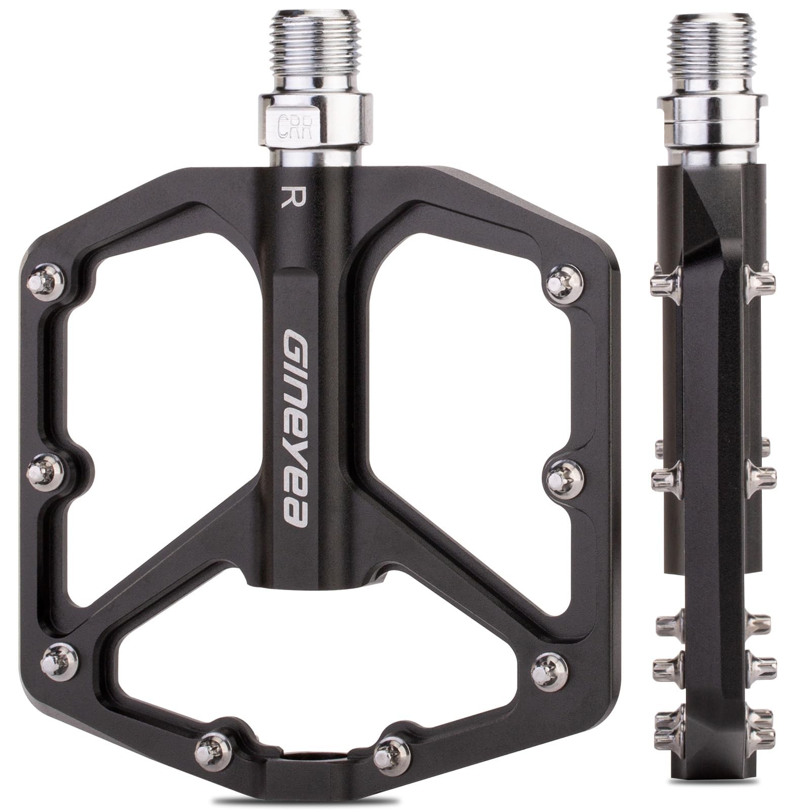 Gineyea Bike Pedals Universal Fit Bicycle Pedals Aluminum 9/16 Sealed Bearing