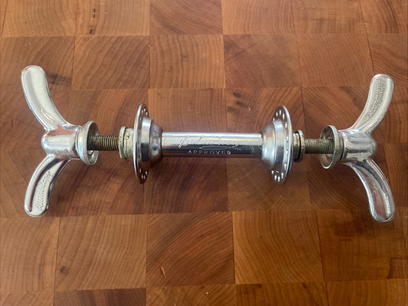 60’s Vintage NOS SCHWINN-Approved Front Hub w/Wing Nuts • 32 Hole • Germany