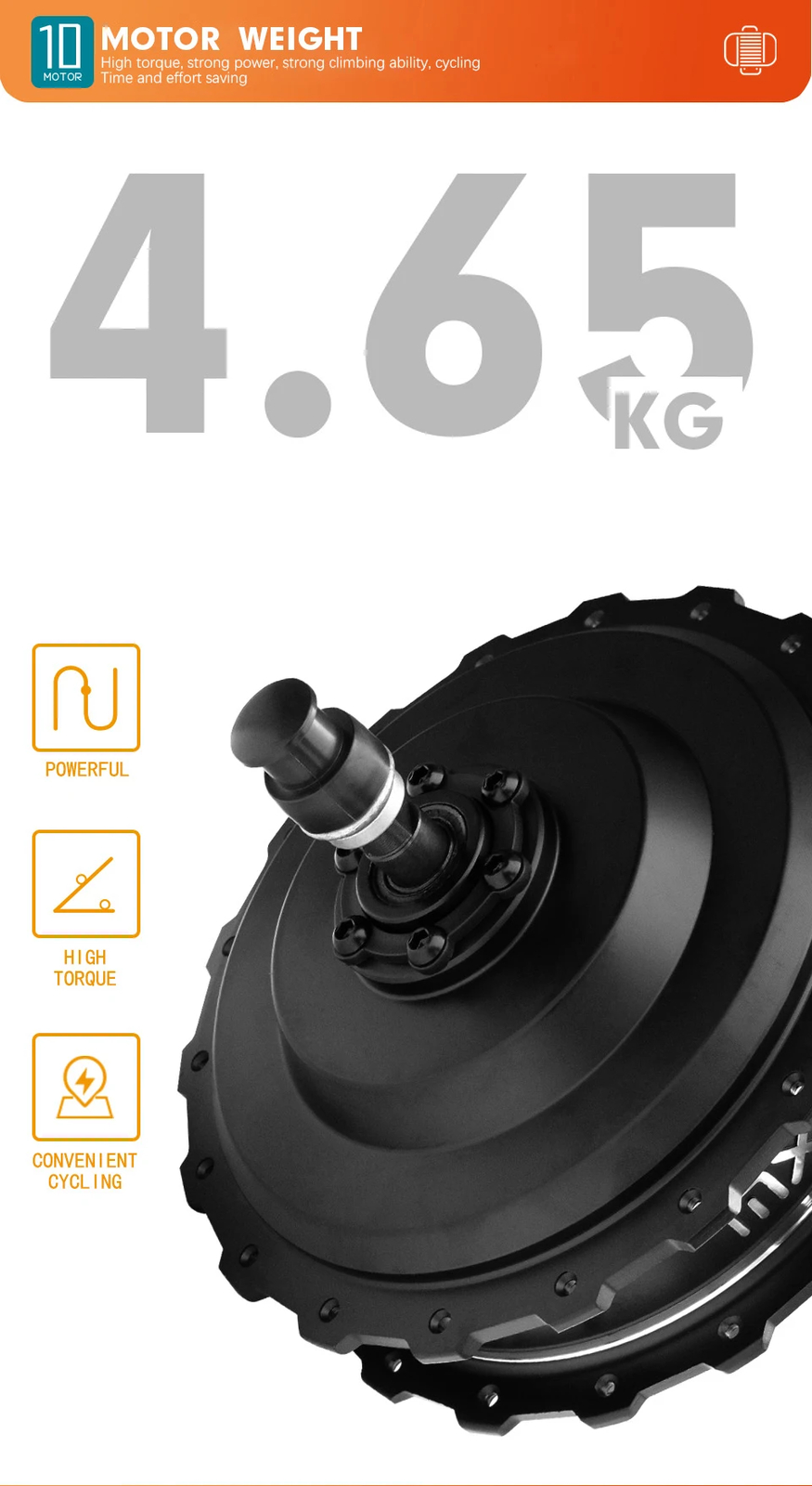 48V 750W 1000W MTB E-bike High Speed Brushless Rear Rotate/Cassette Hub Motor
