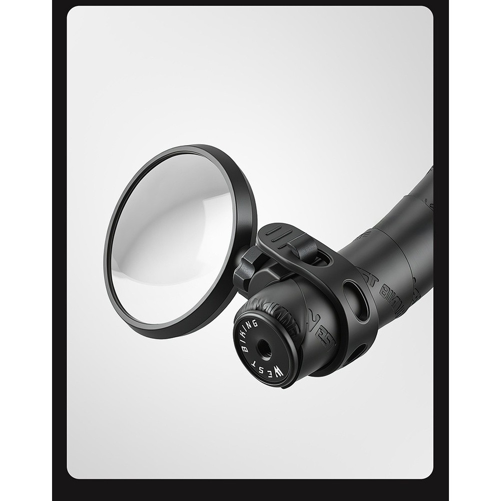 Bike Handlebar Mirror Wide Angle 360 Adjustable FOR Acrylic Lens Clear View