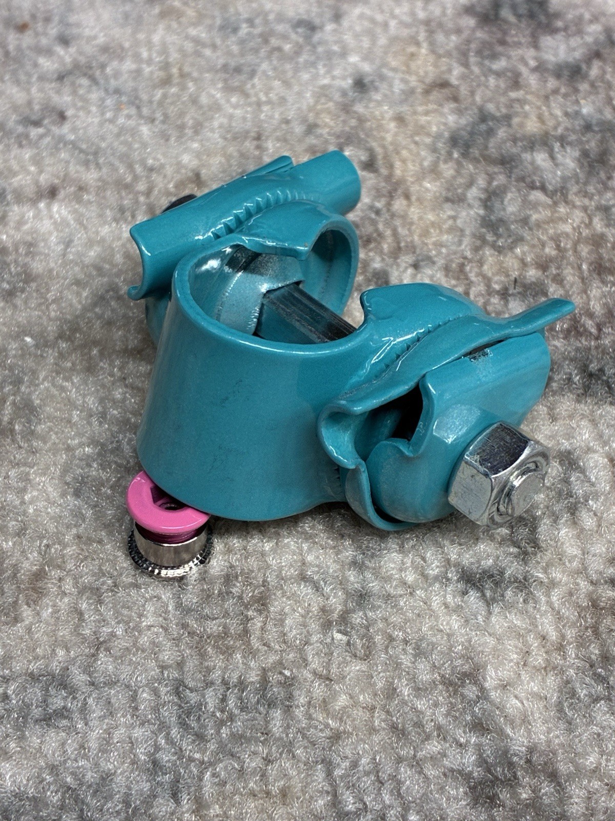 Saddle Clamp Seat Guts Teal Single Rail Old School Bmx