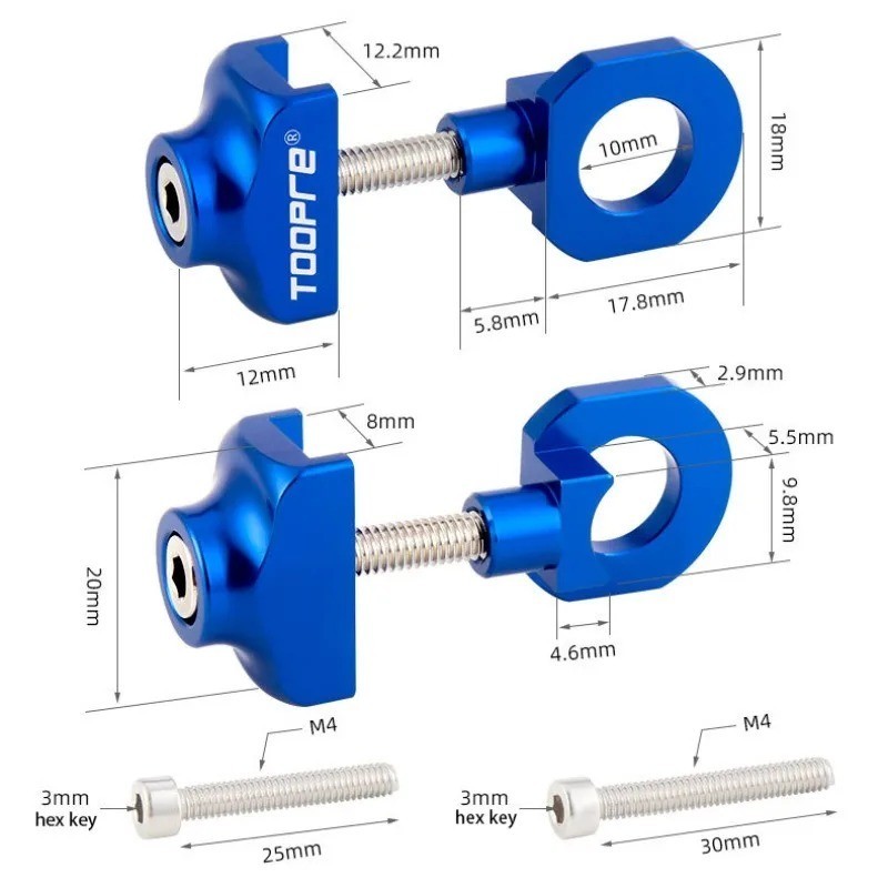 Bike Chain Tensioner Single Speed Fixed Gear Anti Drop Adjuster Bolt