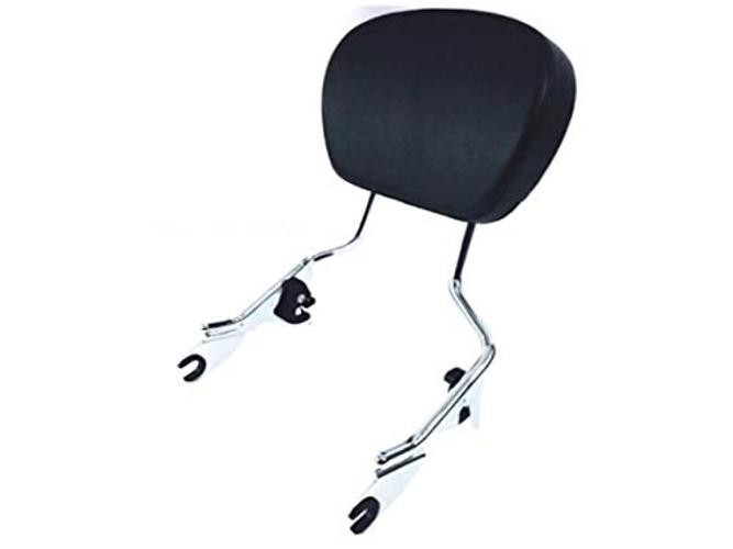 Detachable Tall Chrome Sissy Bar Backrest Rear Upright & Passenger Pad Harley
