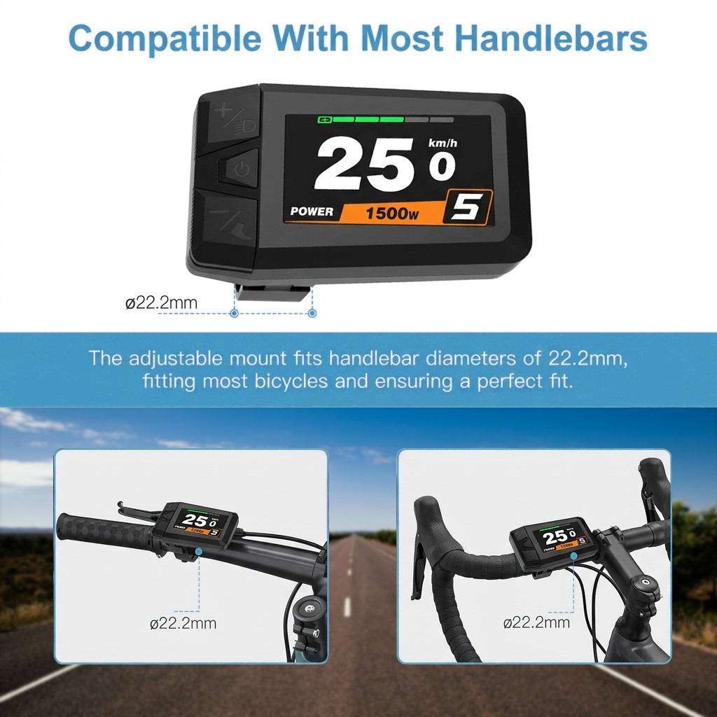 CAN Protocol KD1286/C010/C101 Display for BAFANG Mid Motor-3.5inch E-BikeDisplay