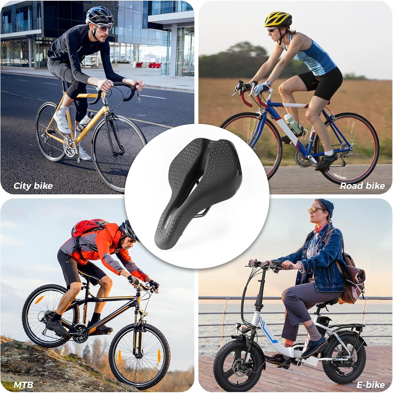 ROCKBROS Gel Bicycle Saddle Comfortable Soft Breathable Shockproof Seat Cushion