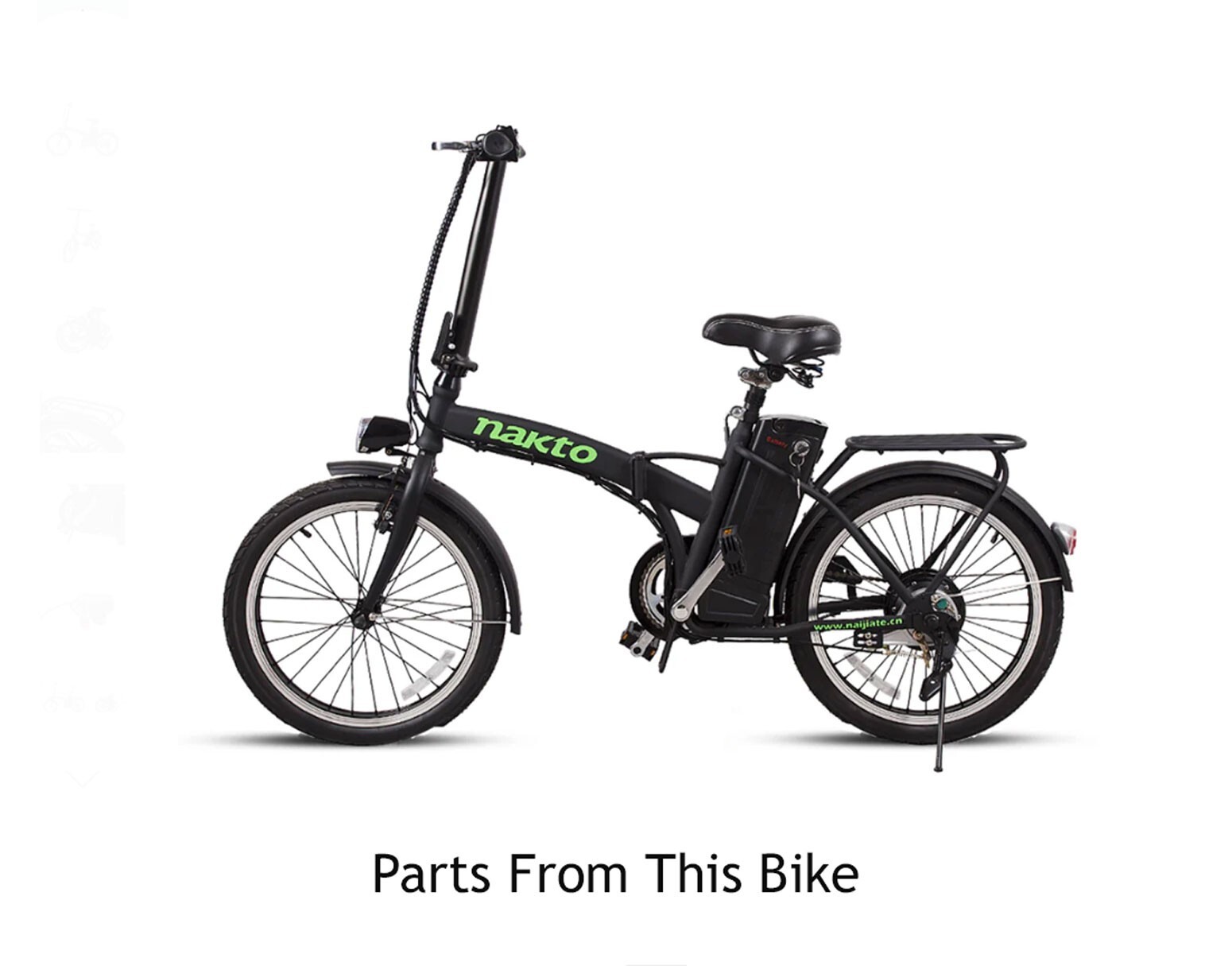 NAKTO Fashion Ebike Electric Bike 20″ Front Wheel Free US Shipping
