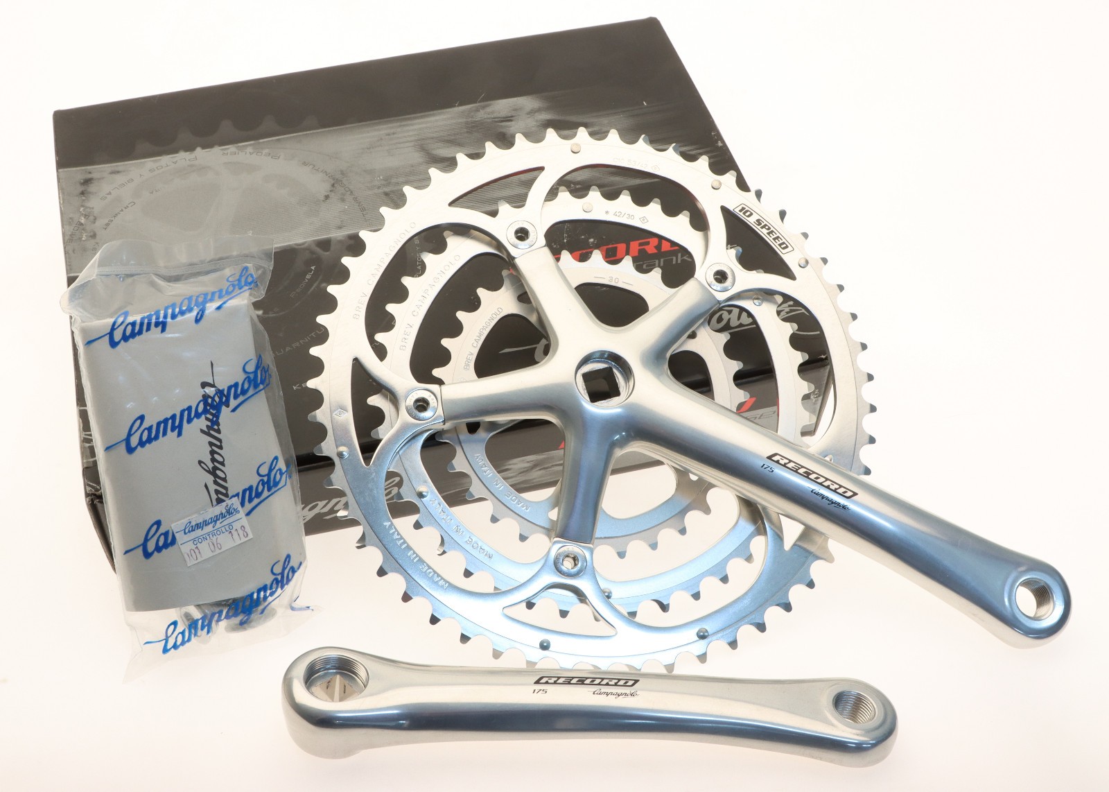 Campagnolo Record Triple Crankset 10 Speed 53/42/30T 175mm 2002 NOS NEW