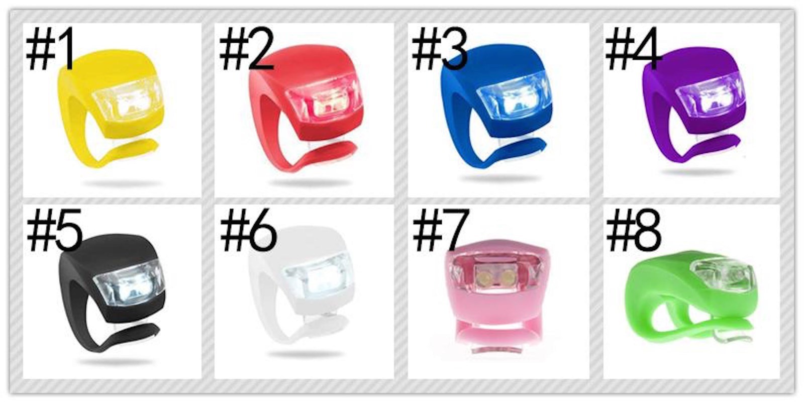 Cyclops Light head Bike Bicycle Glow frog front rear tail frame bar safety lamp