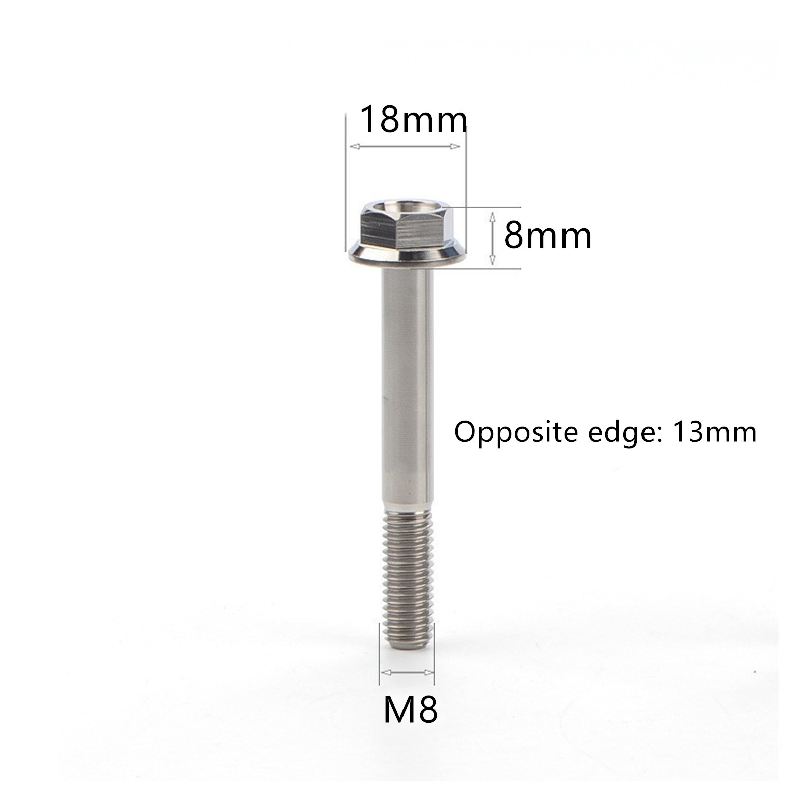 6pcs M8 Titanium Bolt Big Flange Hex Screw 15 20 25 30 35 40 45 50 55 60 65mm