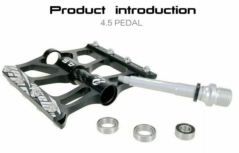 SHANMASHI MTB Road Anti-slip Flat Pedal XC Bike 3Bearings Tube Carbon Pedals