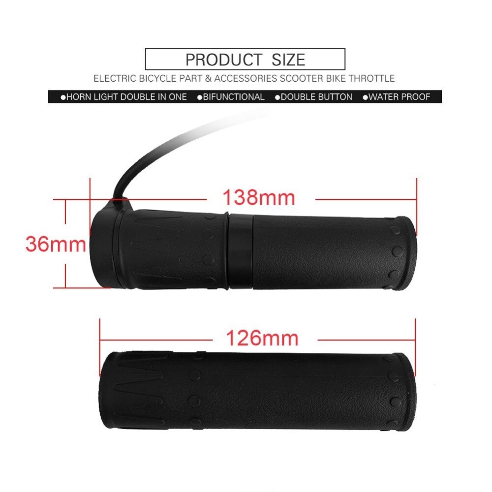 Ebike Half Twisting Throttle Outdoor Right Hand -12V 24V 36V 48V 52V 60V 72V