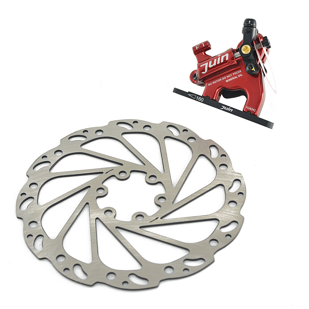 JUIN TECH F1 Hydraulic Flat mount Road CX Disc Brake set 160mm w/ Rotor ,Red
