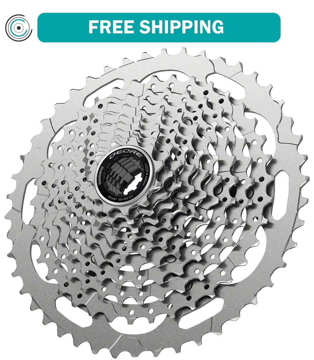 Shimano Deore CS-M4100-10 Cassette – 10-Speed, 11-46t, Silver
