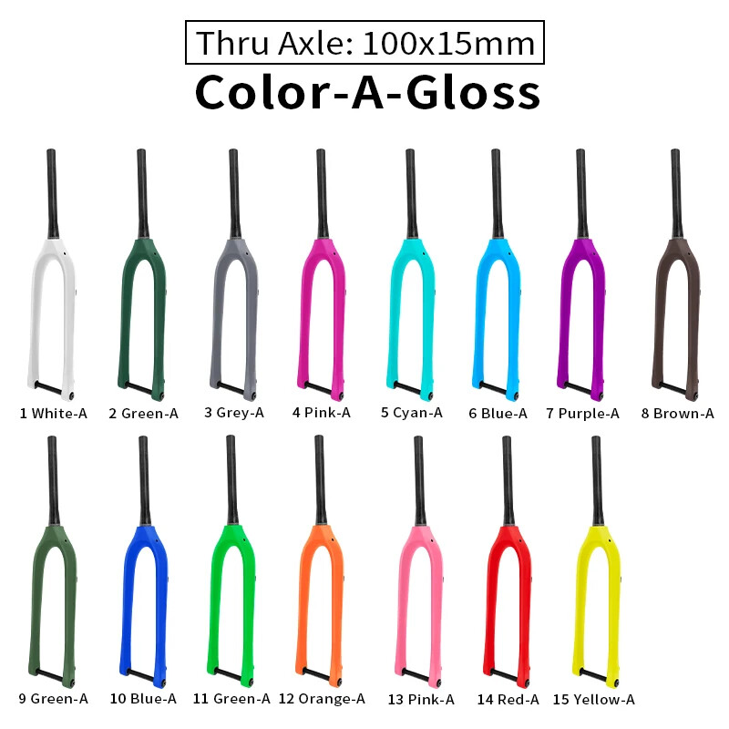 27.5» Carbon MTB Bicycle Fork Thru Axle Outside Cable Line 110x15mm 100x15mm