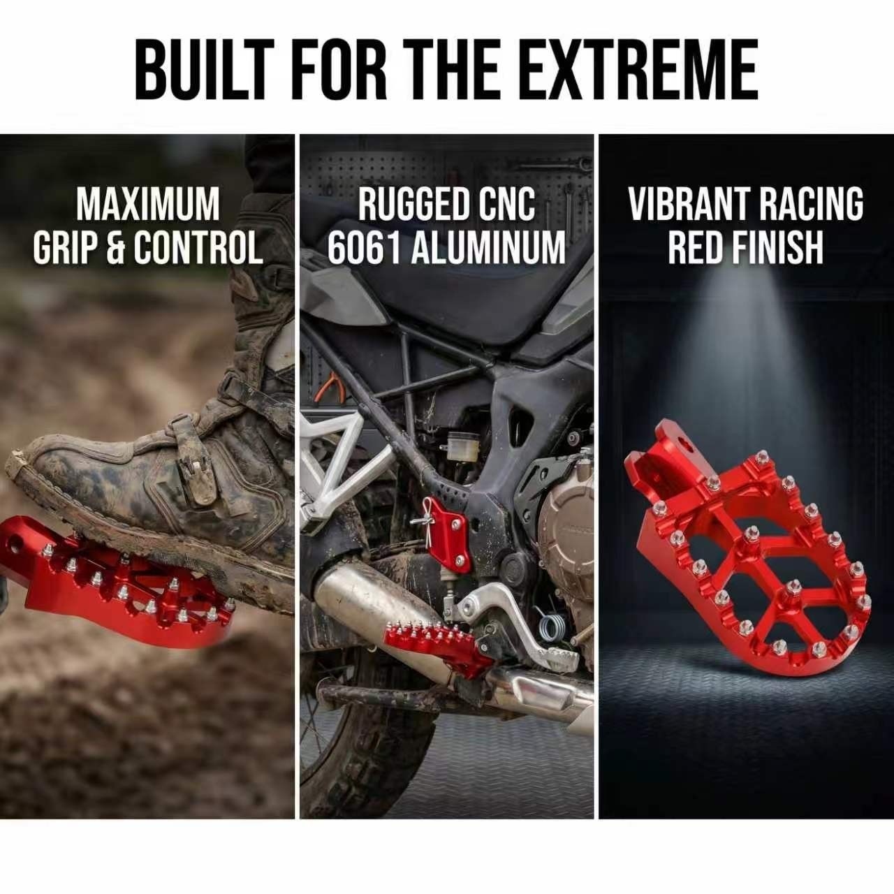 Foot Pegs fits X1 Spark Electric Dirt Bike, Direct replacement for stock foot p