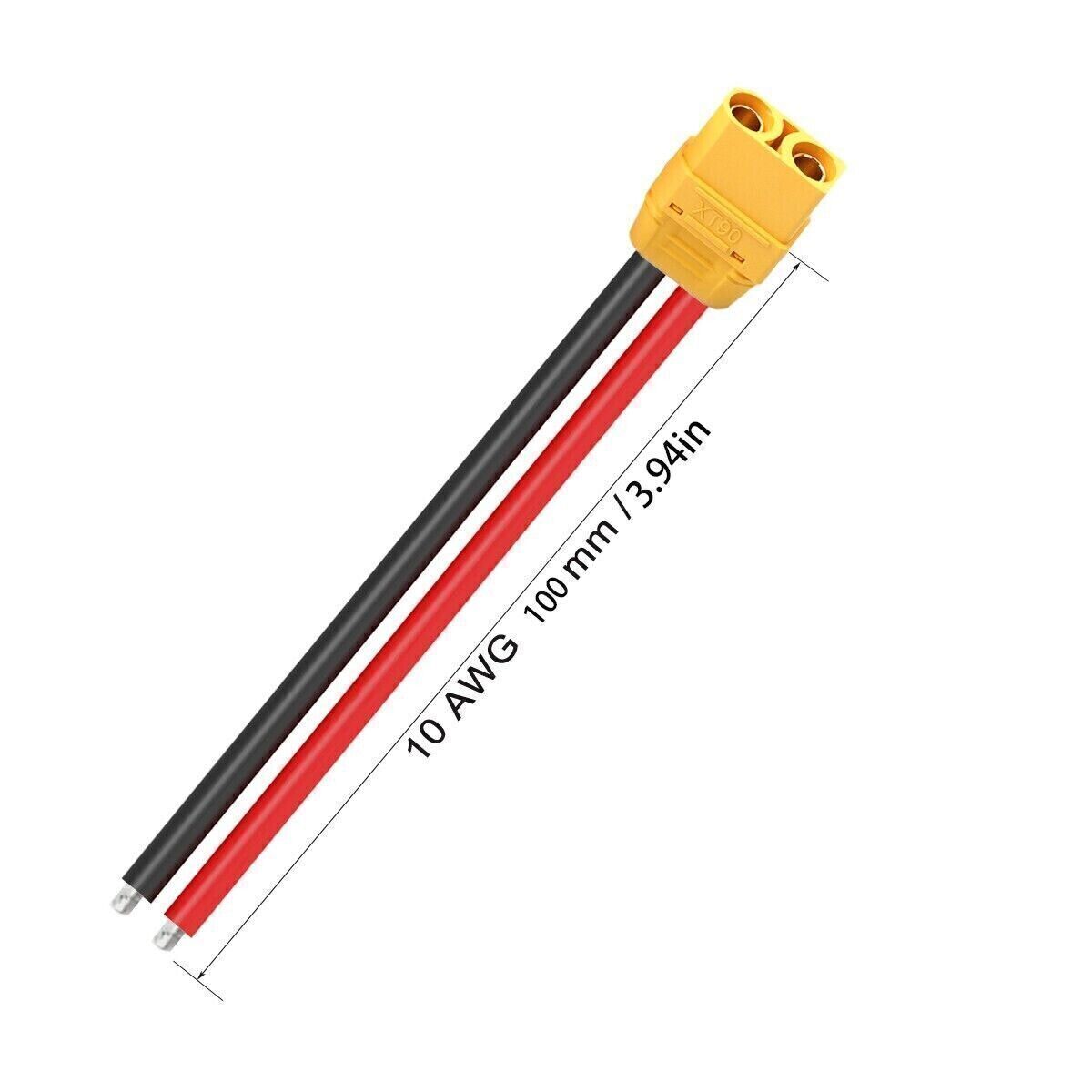 10AWG XT90 Female Connector Adapter Lead Battery Charge Cable Ebike Li Battery