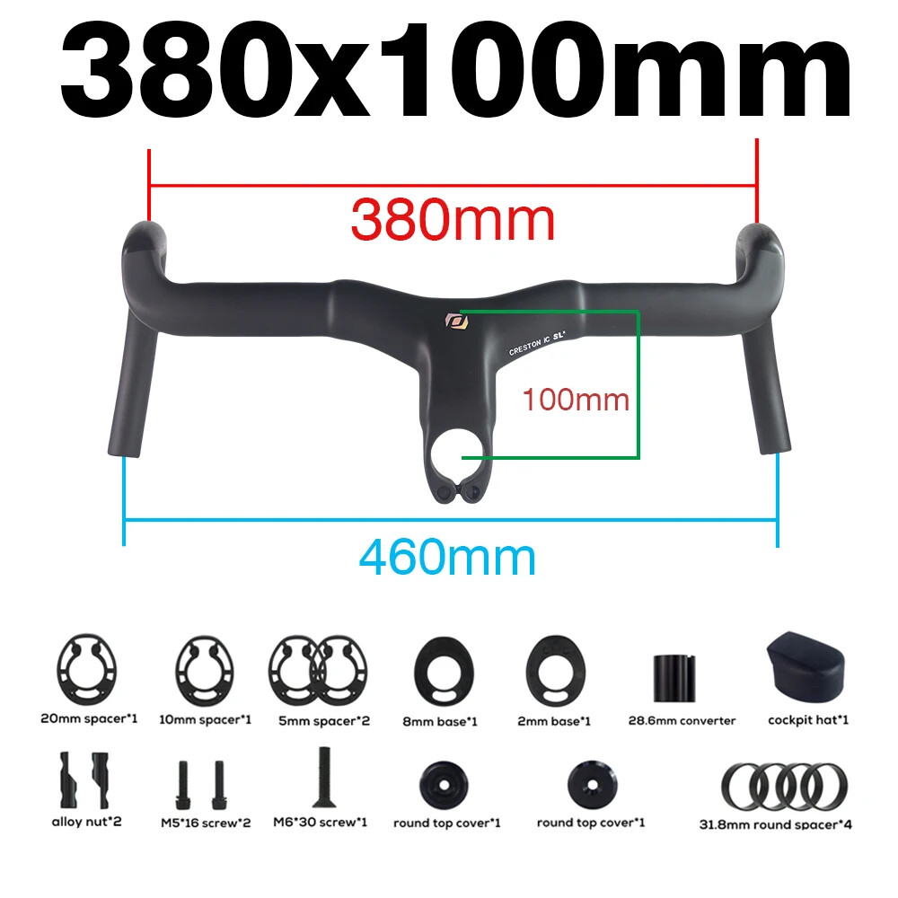 Gravel Integrated Cockpit Drop Bar Internal Cable Routing Bike Carbon Handlebar
