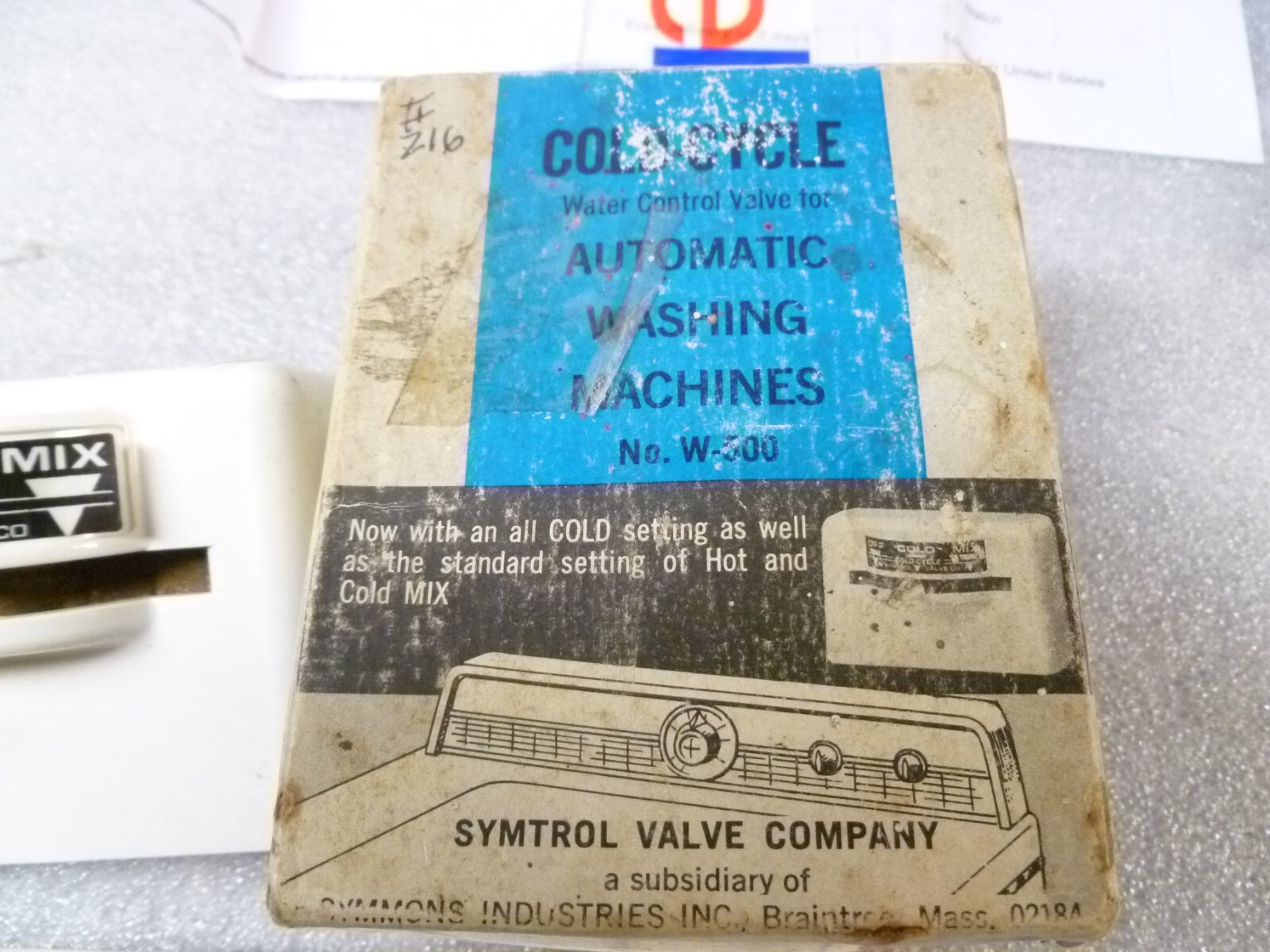 vintage cold cycle valve symtrol valve company**** #216