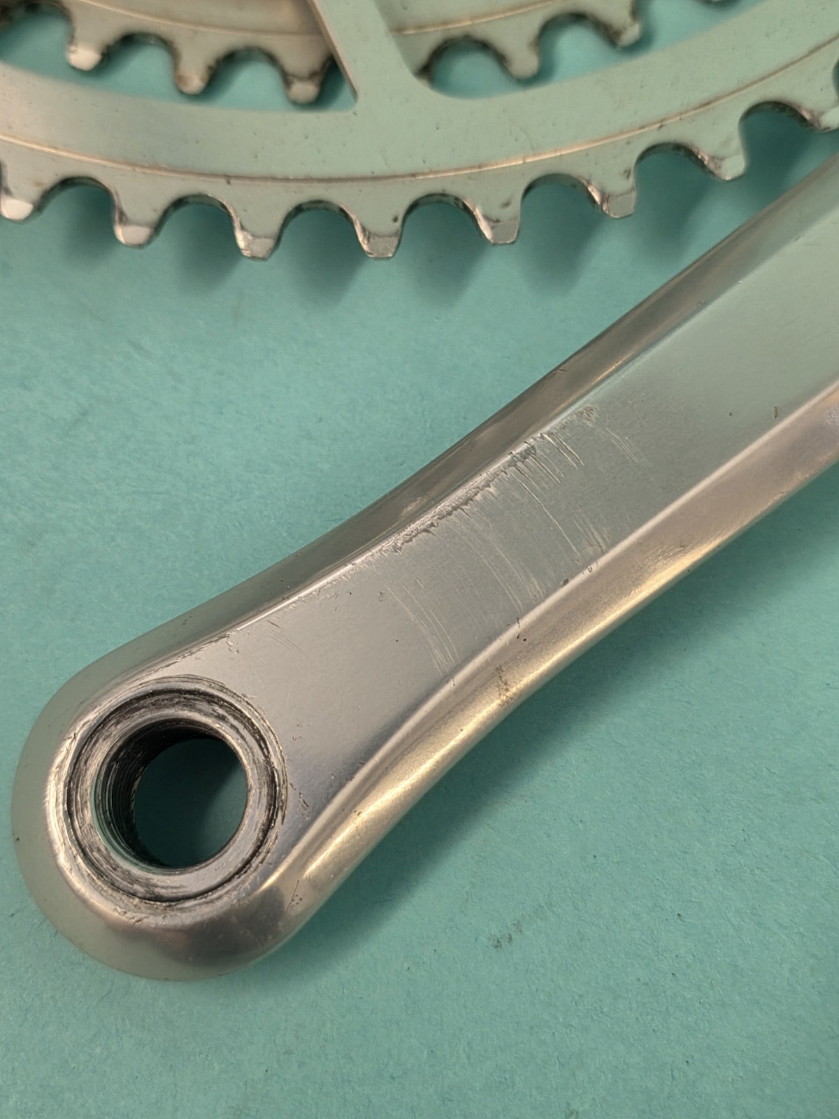 Campagnolo Victory Triomphe Double Crankset 170MM 52/40T Tooth Silver Good Cond