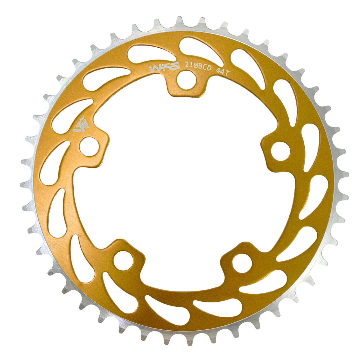 WFS Helix Chainring 44T 1/8″ 110mm Old School BMX Single Speed Fixie , Gold
