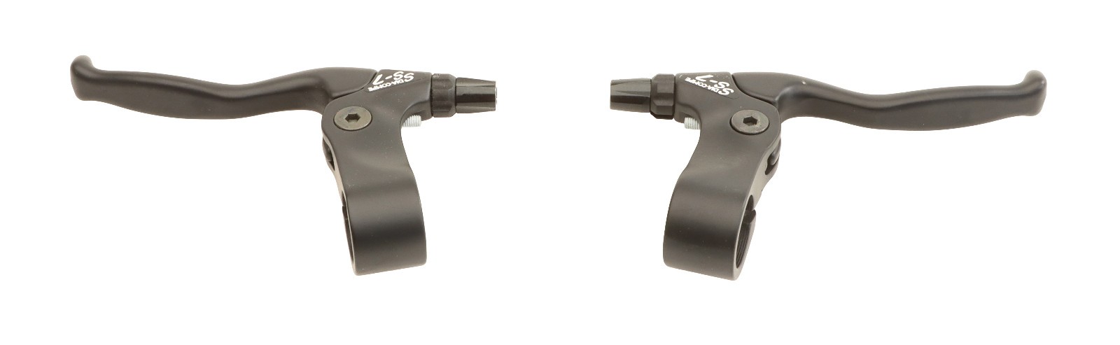 Dia-Compe SS-7 Brake Levers PAIR 2-Finger Short Stop 22.2mm Clamp Black NEW NOS