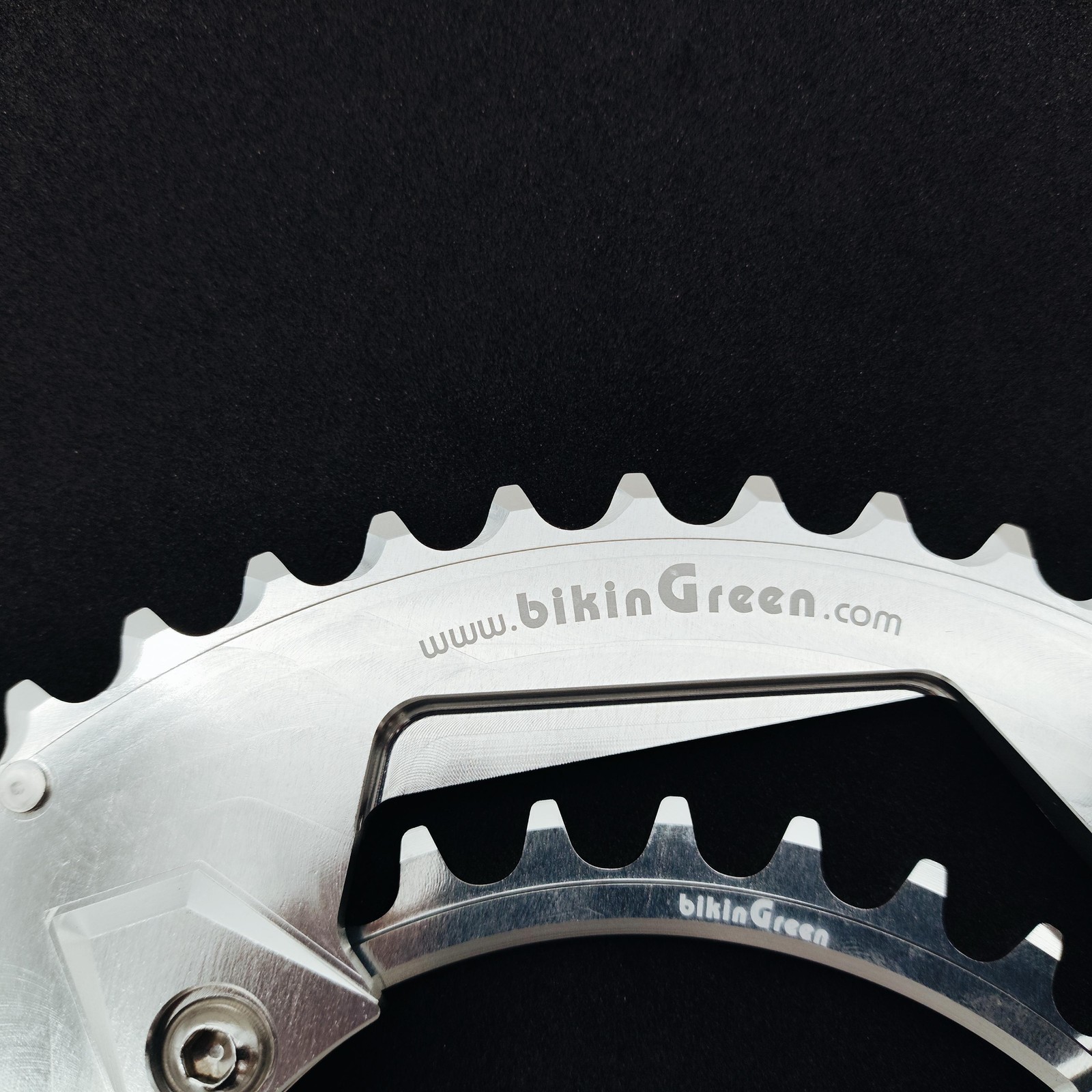 bikinGreen Oval CNC Chainring 46/30T For Shimano 4 Arm 10-12 Spd Road Cyclocross