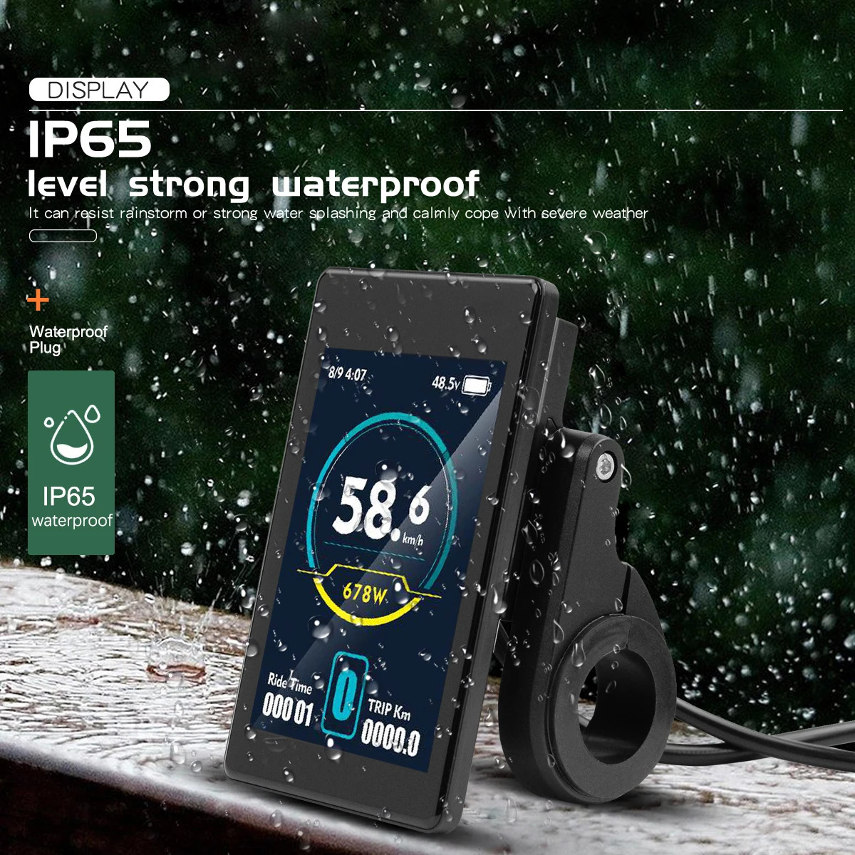 E-bike Display For Protocol No. 2 Intelligent Controller 24V-72V Ebike Panel