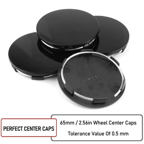 65mm (2.56in) / 62mm (2.44in) Wheel Hub Center OD: 2.56 in, ID: 2.44 in Black