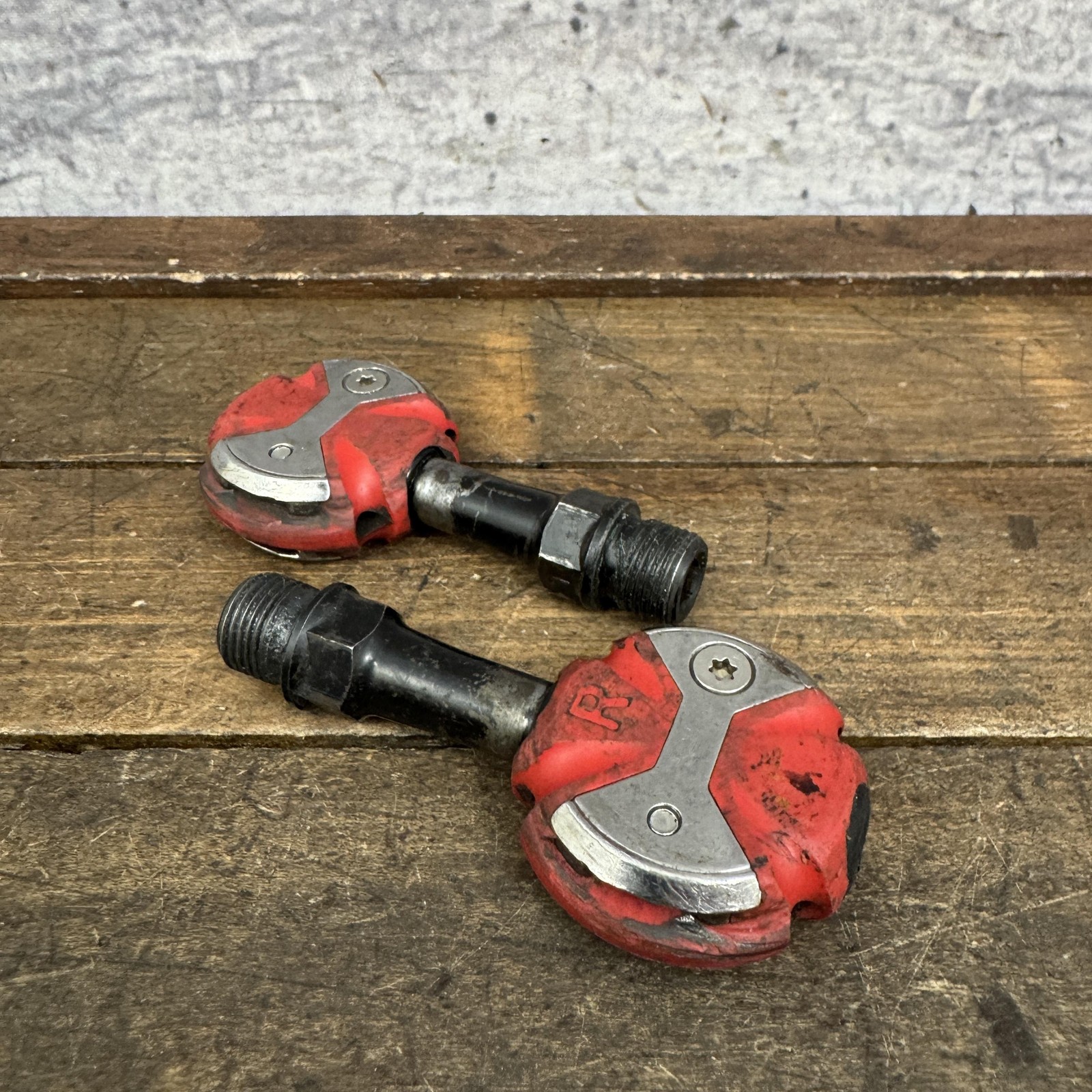 Speedplay Clipless Road Bike Pedals 9/16 Red OrangePair 220g Steel Lollipop