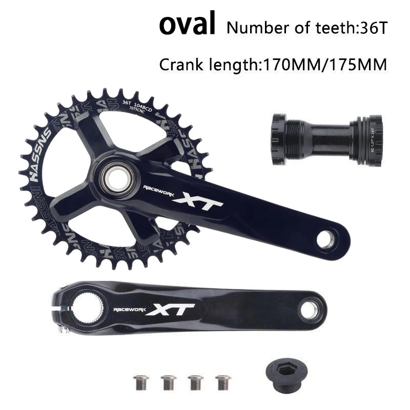 104 BCD MTB Bicycle Integrated Crank Crankset 2 Crowns Mountain Bike 32-42T