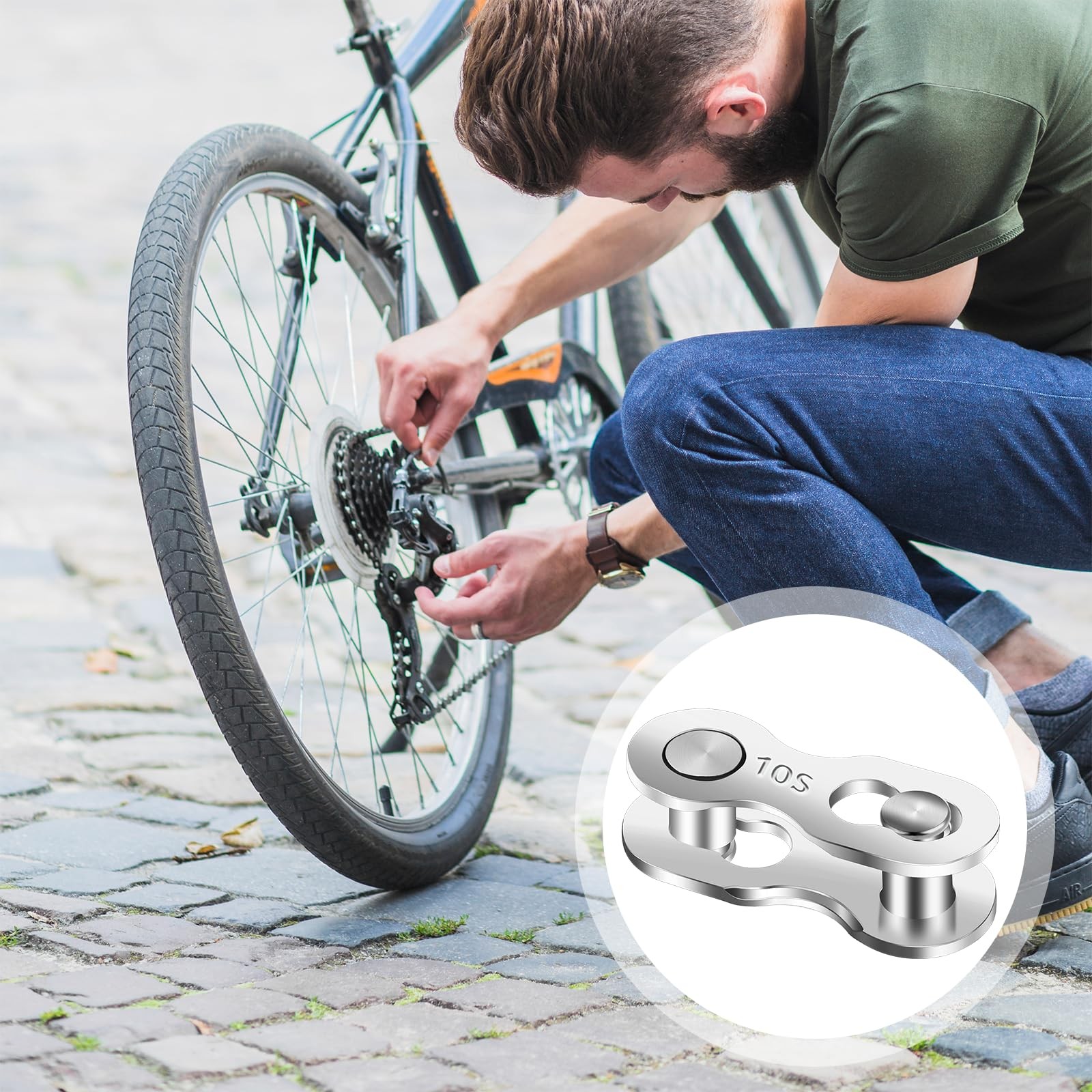 6 Pairs 10 Speed Bicycle Chain Missing Links Reusable Connectors